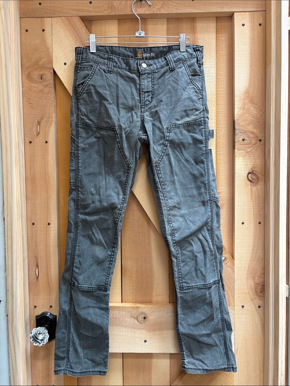 Carhartt Women's Straight Leg Jeans in Charcoal